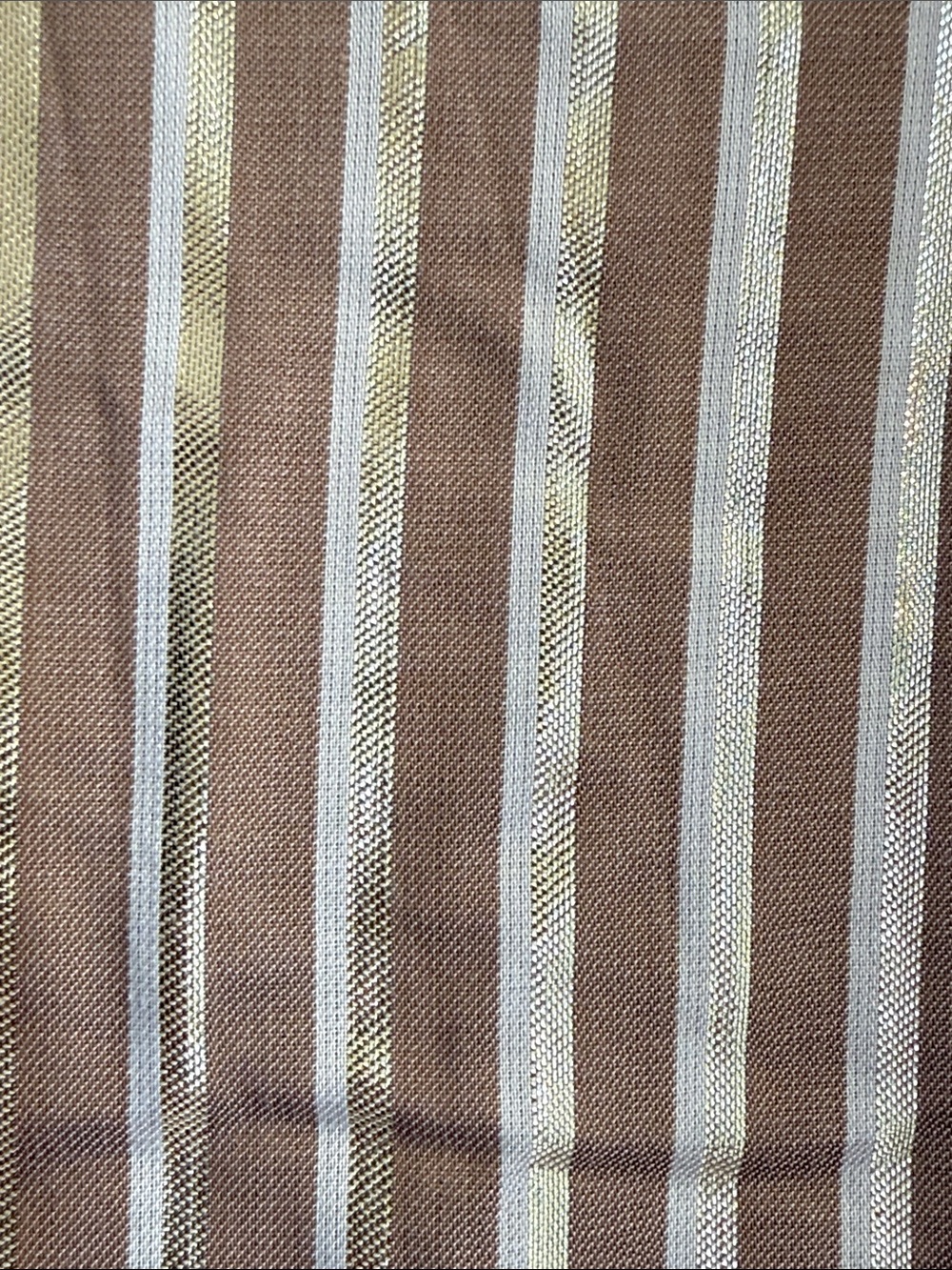 Anne Klein Beige and Gold Striped Tunic Shirt dress - Picture 3 of 4